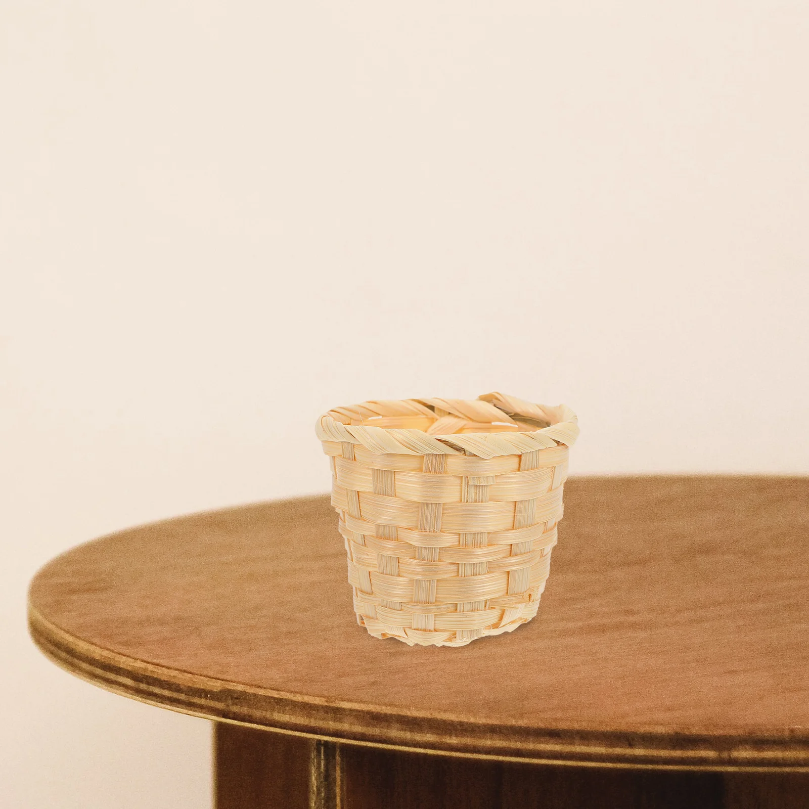 4 шт. тканая корзина для хранения плетеная мини-подарка пикника настольный