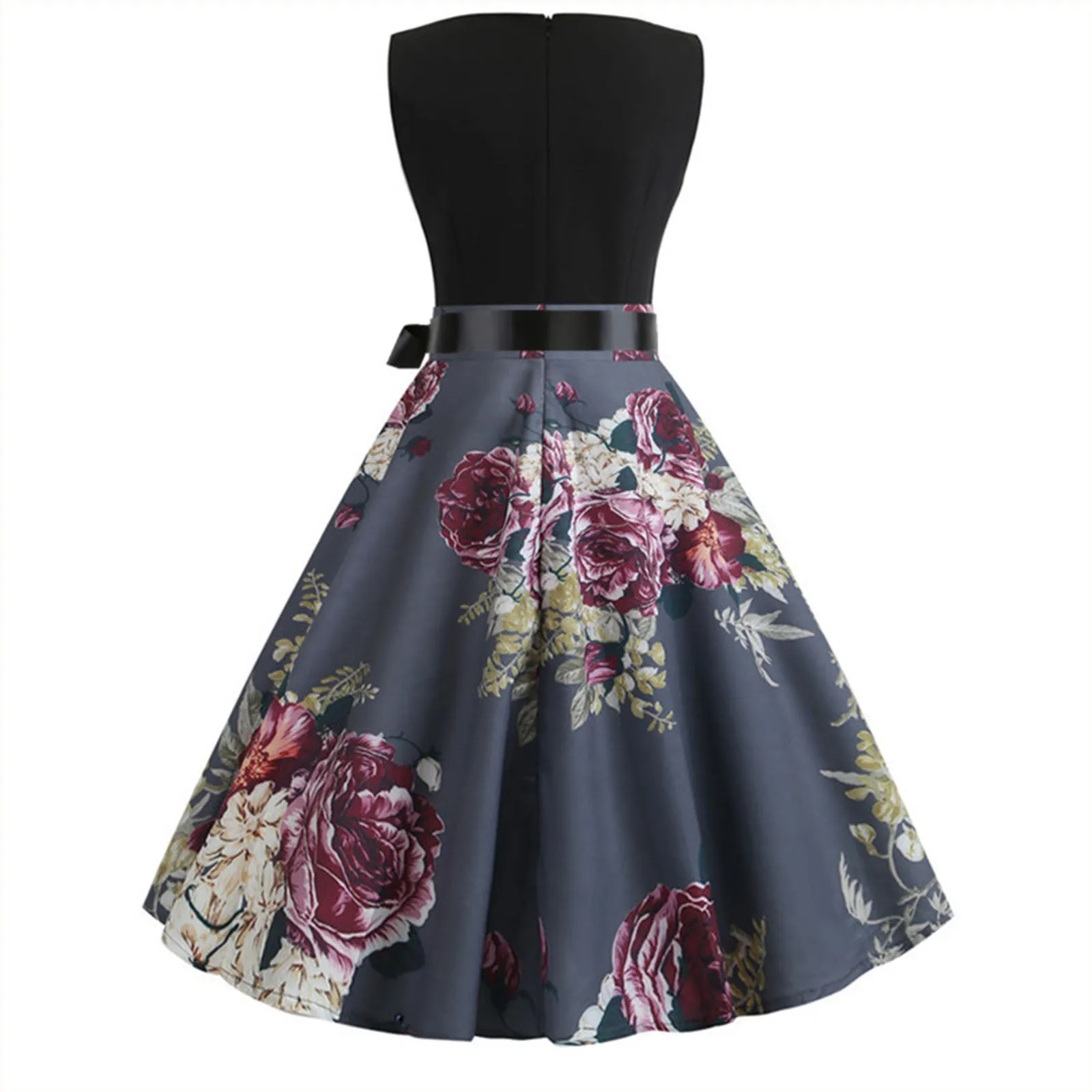 

2023 New Strapless Dress Women Sleeveless Vintage Cocktail Dress 1950s Rockabilly Party Dress Elegant Lace Up Girl Vest Dresses