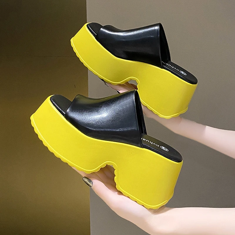 

2023 New Women Platform Slippers High Heels Summer Shoes Chunky Sandals Wedges Slingback Flip Flops Casual Shoes Pumps Slides