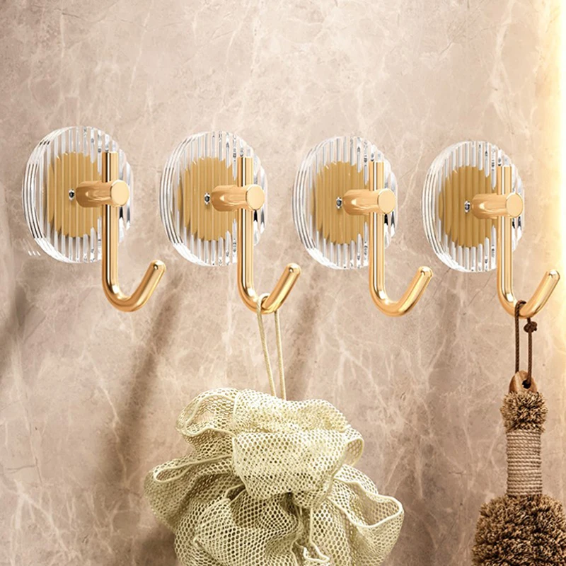 

1Pc Acrylic Wall Hook Strong Adhesive Towel No Punching Hanging Wall Coat Hanger Door Key Bag Holder
