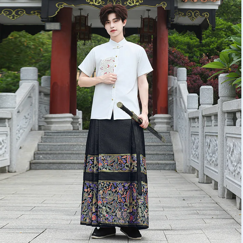 Плетеная Золотая юбка с рисунком дракона YOUDEYISI большого размера Hanfu новый