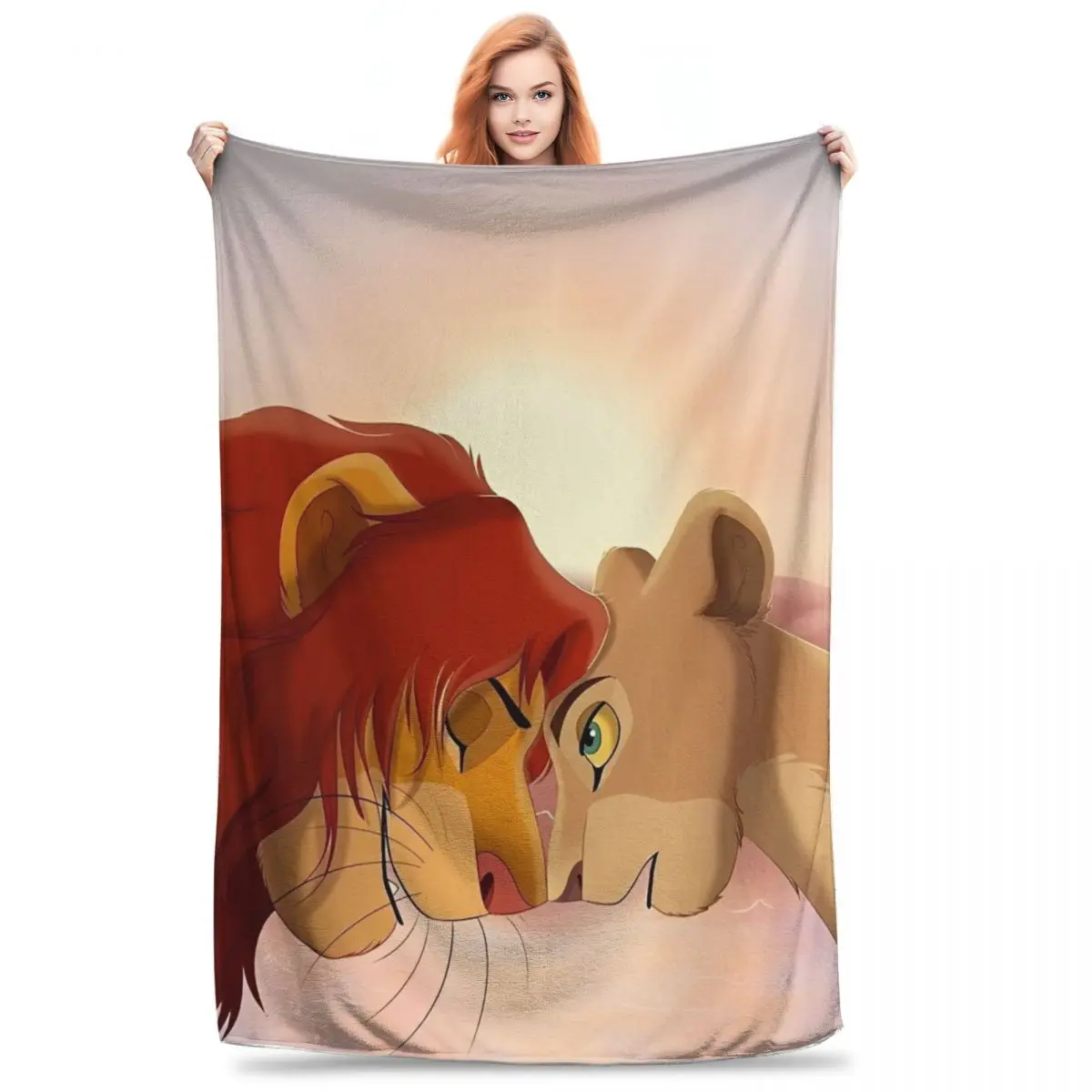 Фланелевые одеяла Король Лев теплое мягкое одеяло для путешествий на открытом