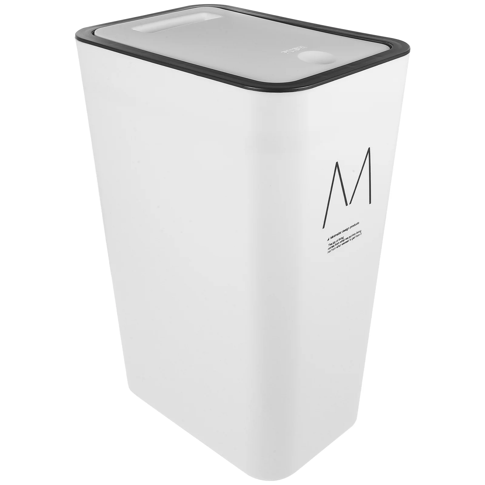 

Crevice Trash Can Garbage Bedroom Waste Bin Lid Covered Trashcan Office Garage Mini Plastic Containers Paper