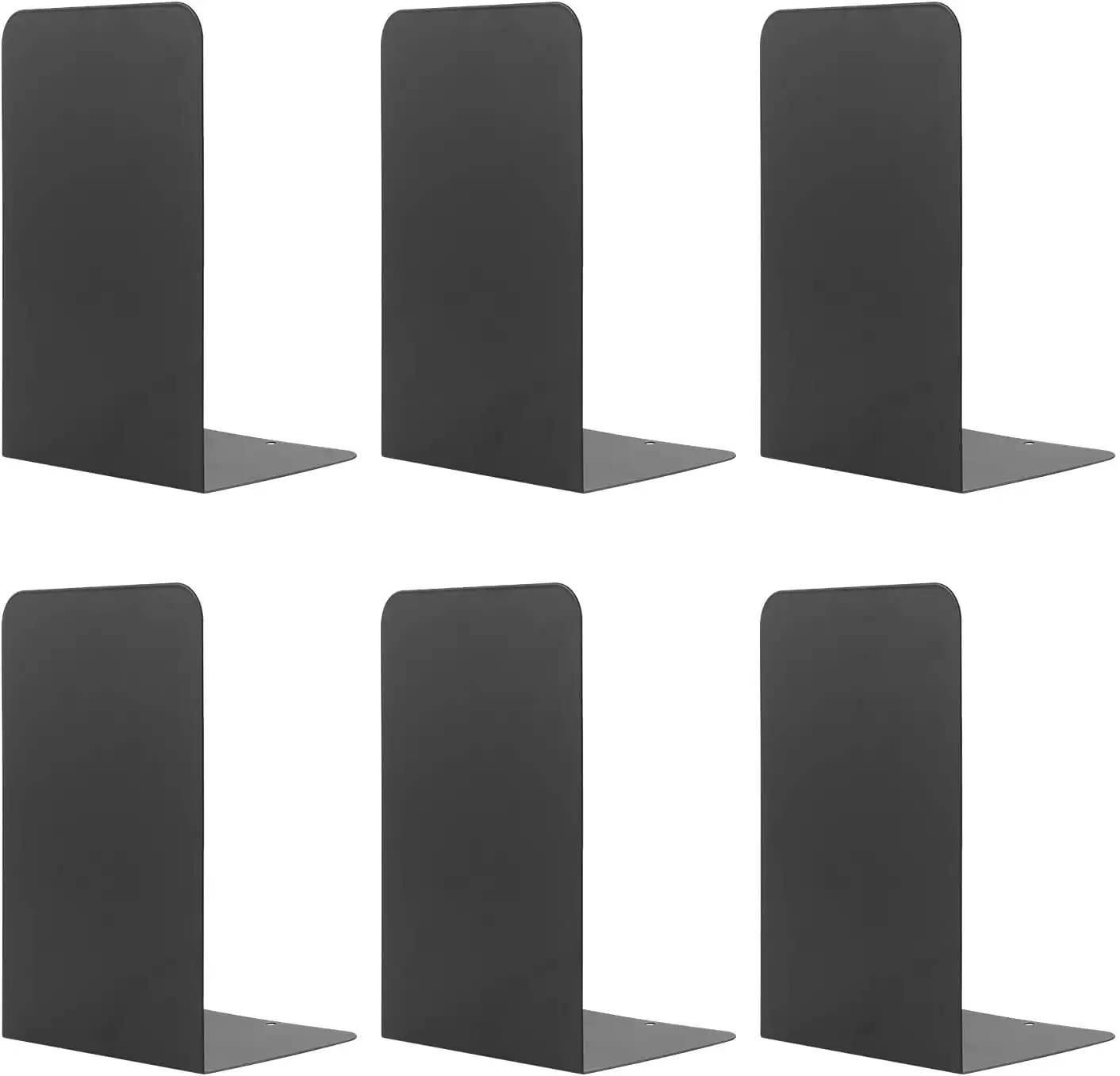 

Bookends Metal Book Ends Supports Black(3 Pairs)