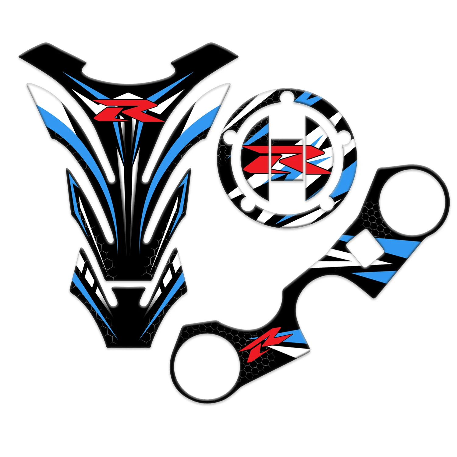 

1 комплект 3D наклеек для мотоцикла для GSXR GSX-R 600 750 1000 K11 K8 K7, защитные наклейки на газовый топливный бак