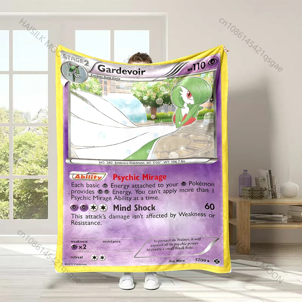 Японское одеяло с принтом Pokémon Cards Gardevoir детское для взрослых мягкое теплое
