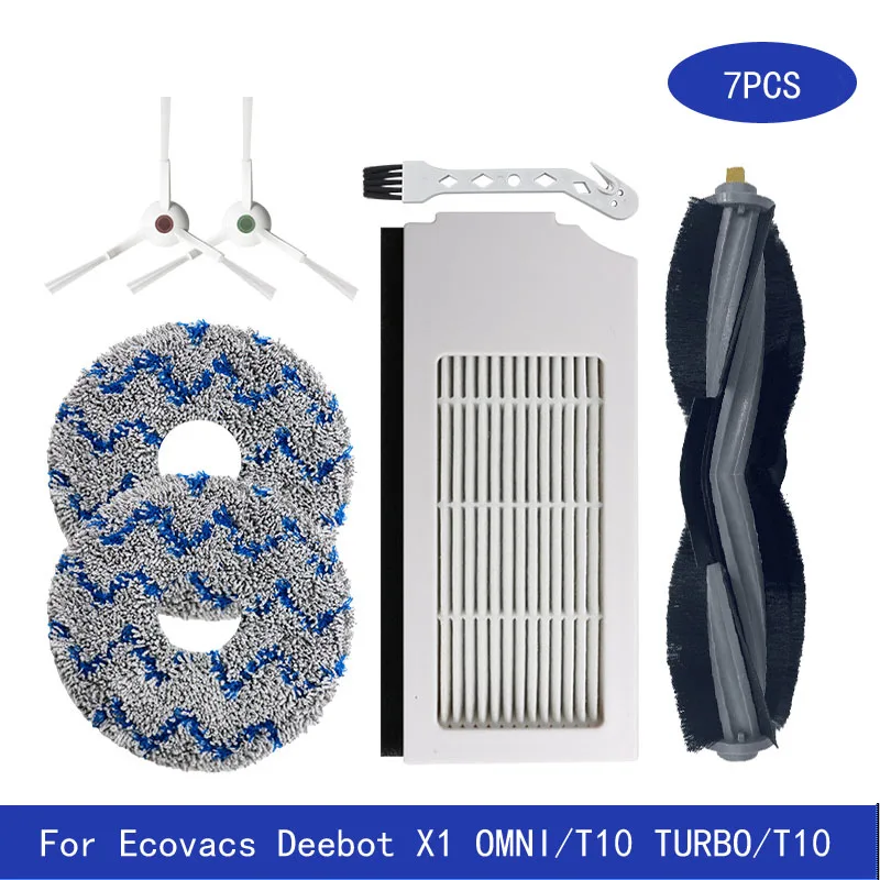 

Ecovacs Deebot X1 OMNI T10 TURBO/T10 Пылесос Робот-фильтр Боковая щетка Ткань для подметания Запасные части Пылесборник