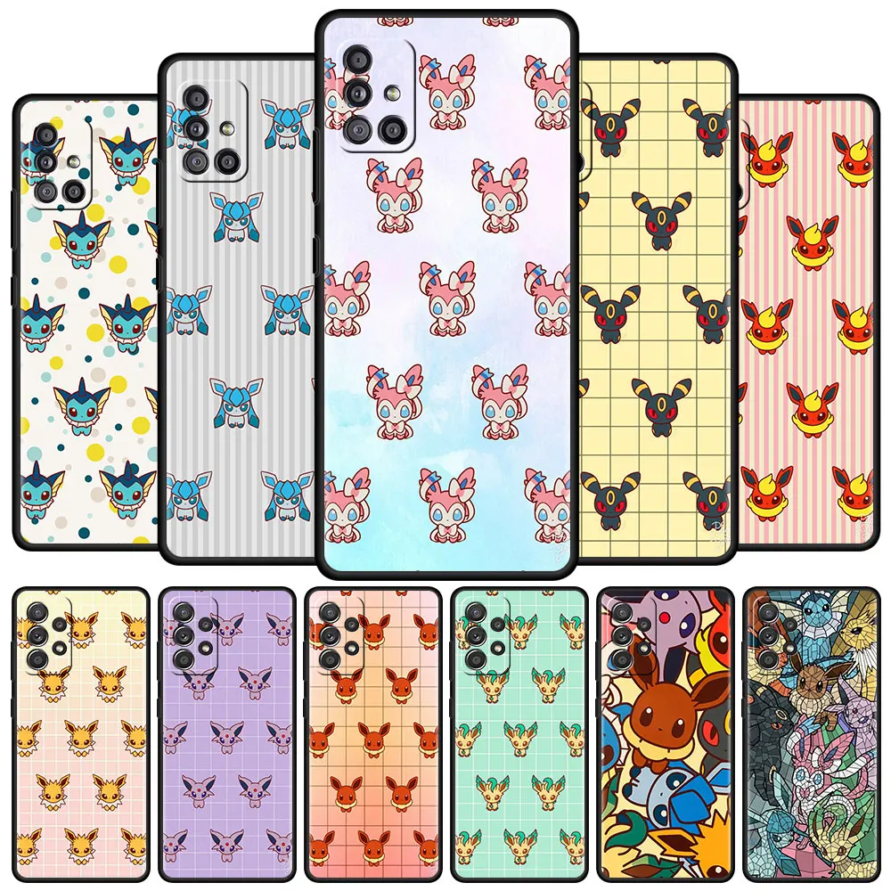 

Case For Samsung Galaxy A12 A52 A51 A32 A21s A31 A71 A73 A53 A33 A23 A13 A72 A41 A22 A11 A02 A01 Phone Cover Cute Pokemon Eevee