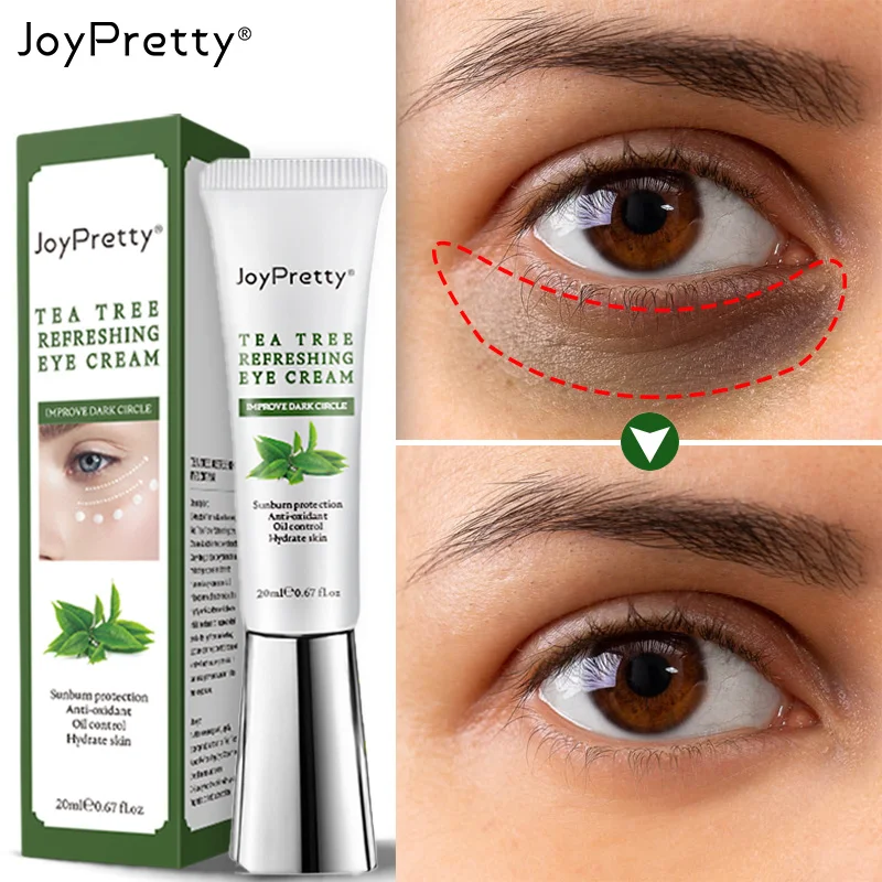 

Tea Tree Lighten Dark Circles Eye Cream Anti-Wrinkle Gel Remove Eye Bag Puffiness Fade Fine Lines Moisturizing Nourish Skin Care
