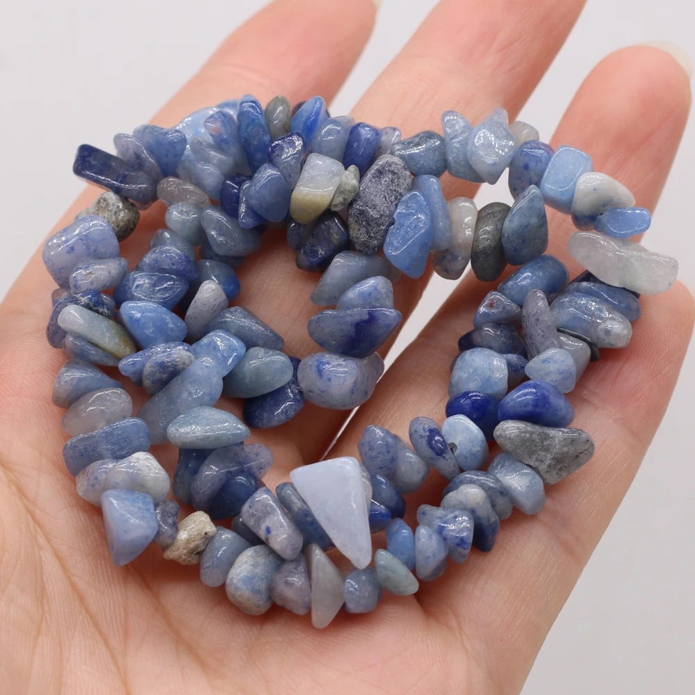 

Natural Semi-precious Stones Blue Aventurine Irregular Shape Crushed Stone Beads forDIYNecklace Bracelet Accessory Gift