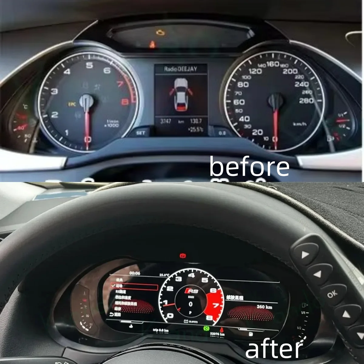 12 3-дюймовая цифровая приборная панель для Audi A4 A5 Q5 2008-2021 лет ЖК-дисплей приборной