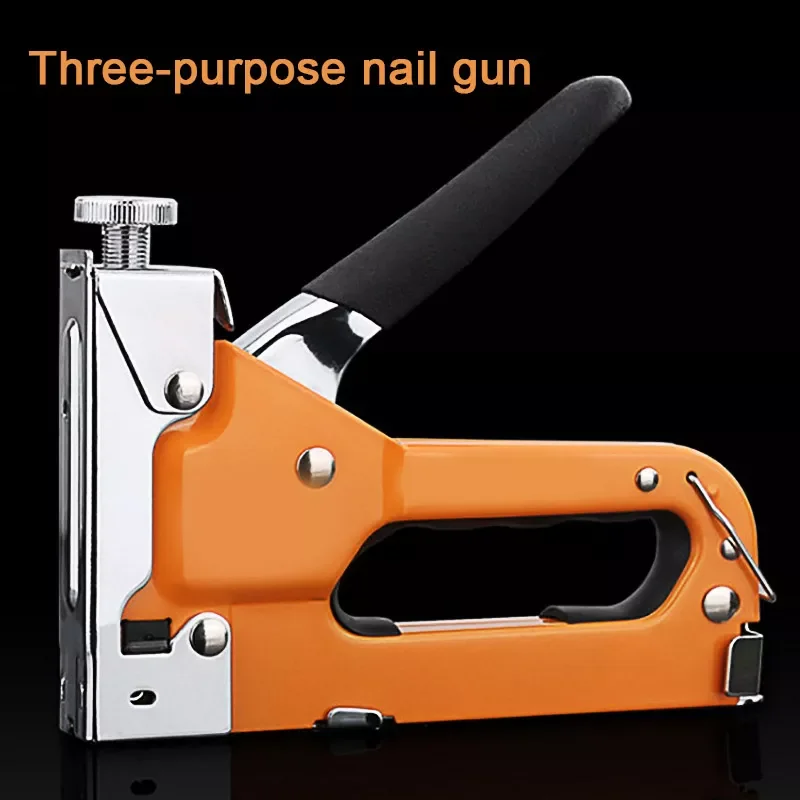 

3 In 1 Heavy Duty Manual Nail Staplers Wood Framing Finish Furniture Hand Tool Upholstery Stapler For Home