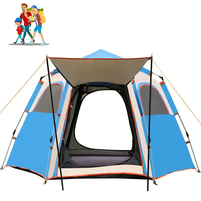

Tent - 1-3 Person, Waterproof Windproof Easy Setup Portable with Carry Bag for Hiking, Camping, Outdoor, Beach