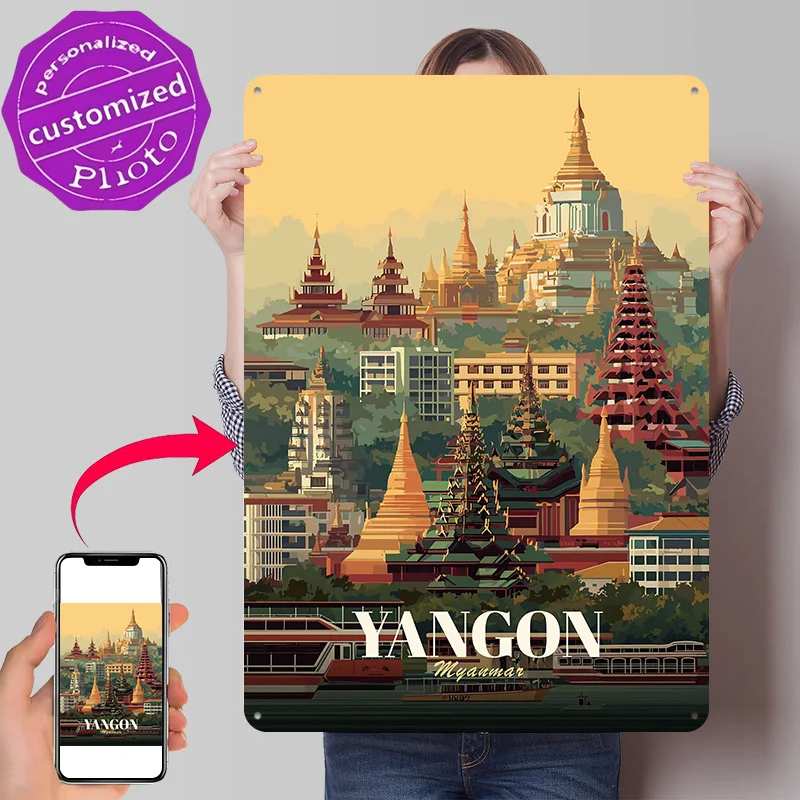 Фото Винтажные декоративные элементы для интерьера Yangon: украшения для стен, аксессуары для гаража, декор для дома, настенный декор, арт-бар №1