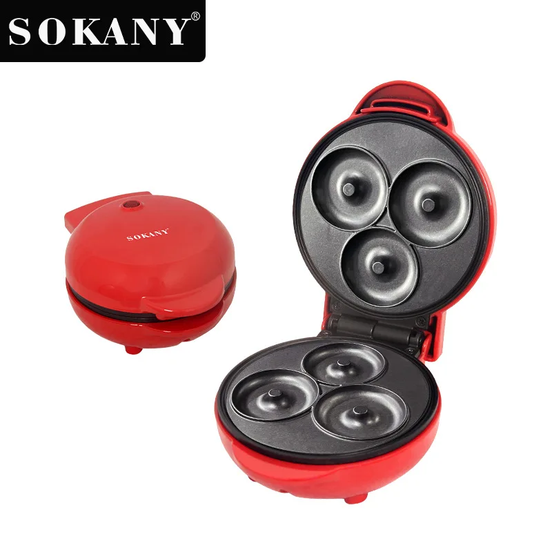 

Мини-машина для пончиков, антипригарная, красная