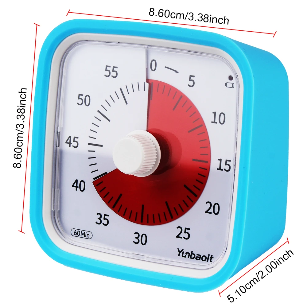Визуальный Таймер С Подсветкой Бесшумный Режим Ночной Панелью Защитная Крышка
