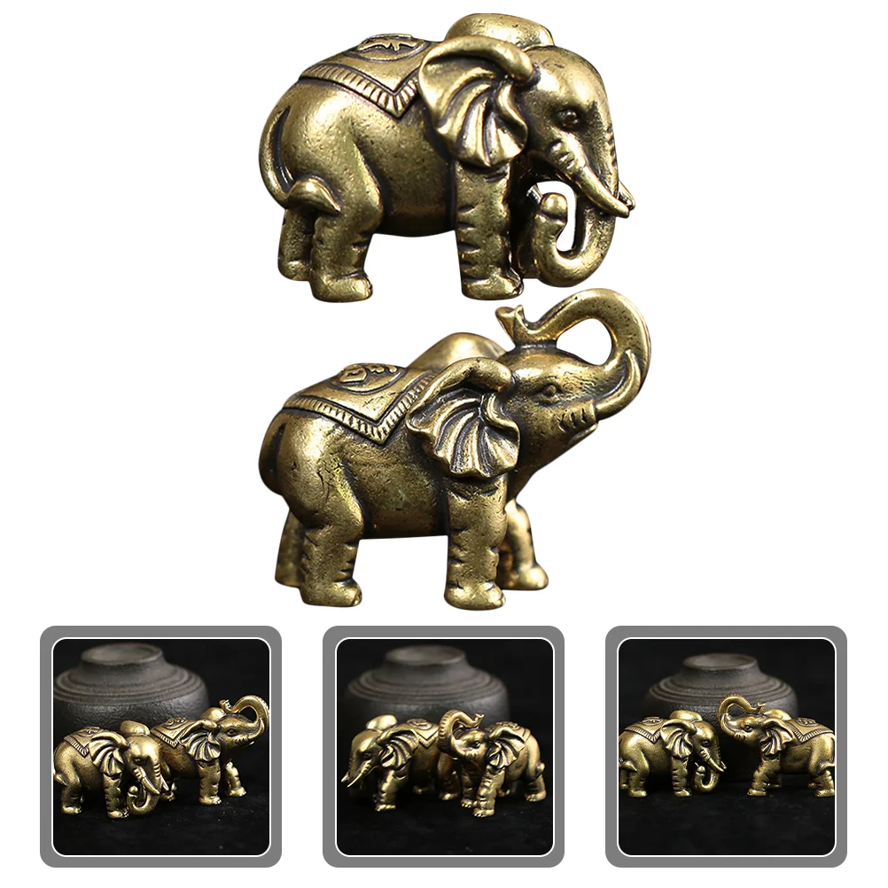 

Cupboard Tabletop Animal Decor Elephant Shaped Figurine Brass Craft Decoration Desktop