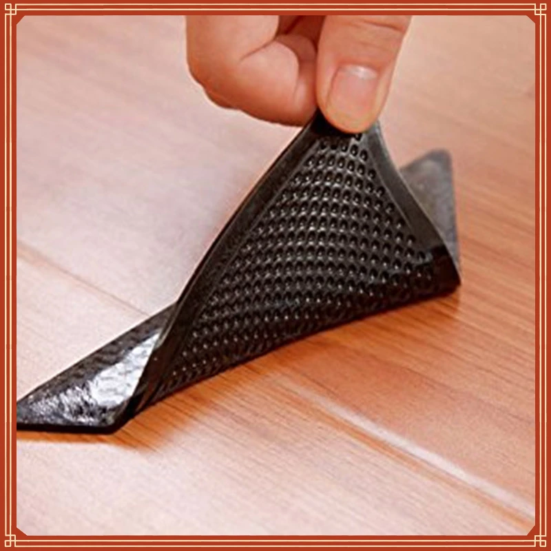 

Home Floor Rug Carpet Mat Grippers Self-adhesive Anti Slip Tri Sticker Reusable Washable Silicone Grip Car Perfume Pad