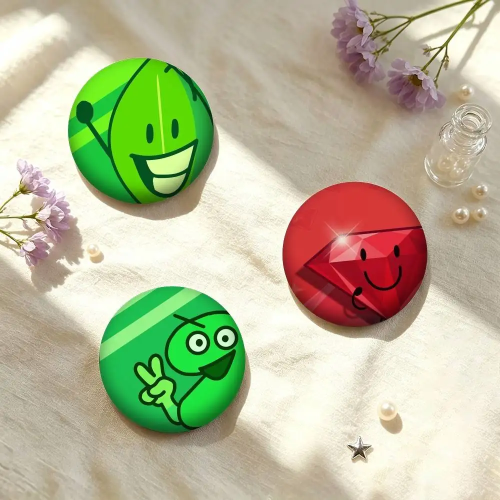 Фото W-Web Animation B-BFDI 25 32 44 58 75 мм значки, персонализированные круглые броши, аксессуары, подарок №2