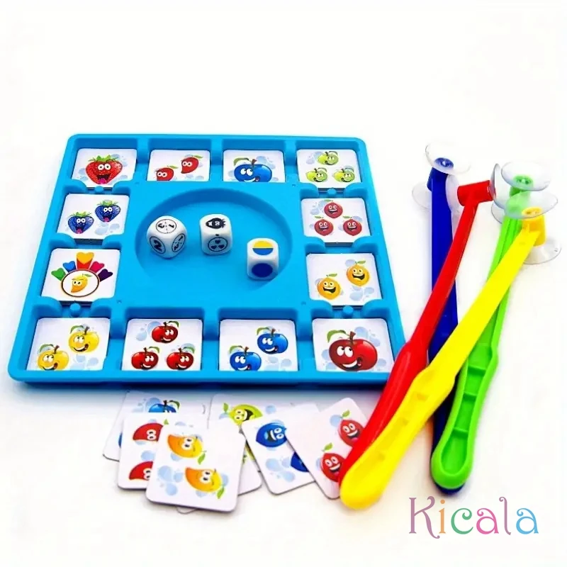 Фото Настольная игра с фруктами для детей, интерактивная игра для родителей и детей, обучающая игрушка-головоломка, тренировка реакции, разноцветный подарок №4