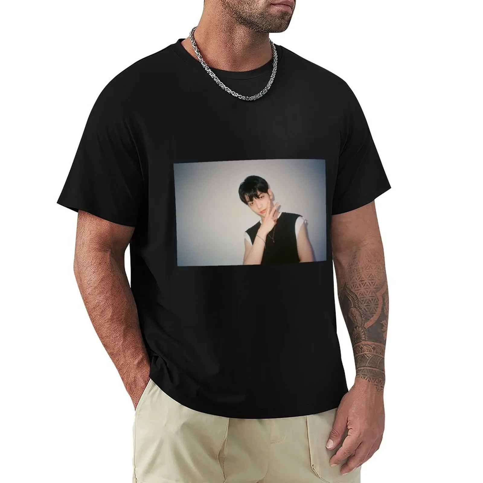 TXT Soobin T-Shirt винтажные быстросохнущие мужские высокие футболки