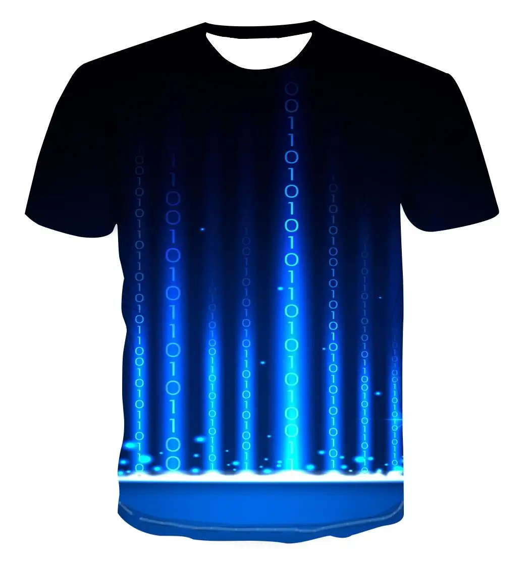 

2022 New 3D digital printing Summer Casual Novel Men's T-shirt Simple Hip Hop Street Clothing Short Sleeve T-shirt XXS-6XL