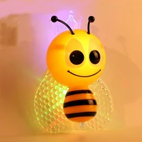 bee design night light lamp light controll wall nightlight for baby and toddlers with eu plug