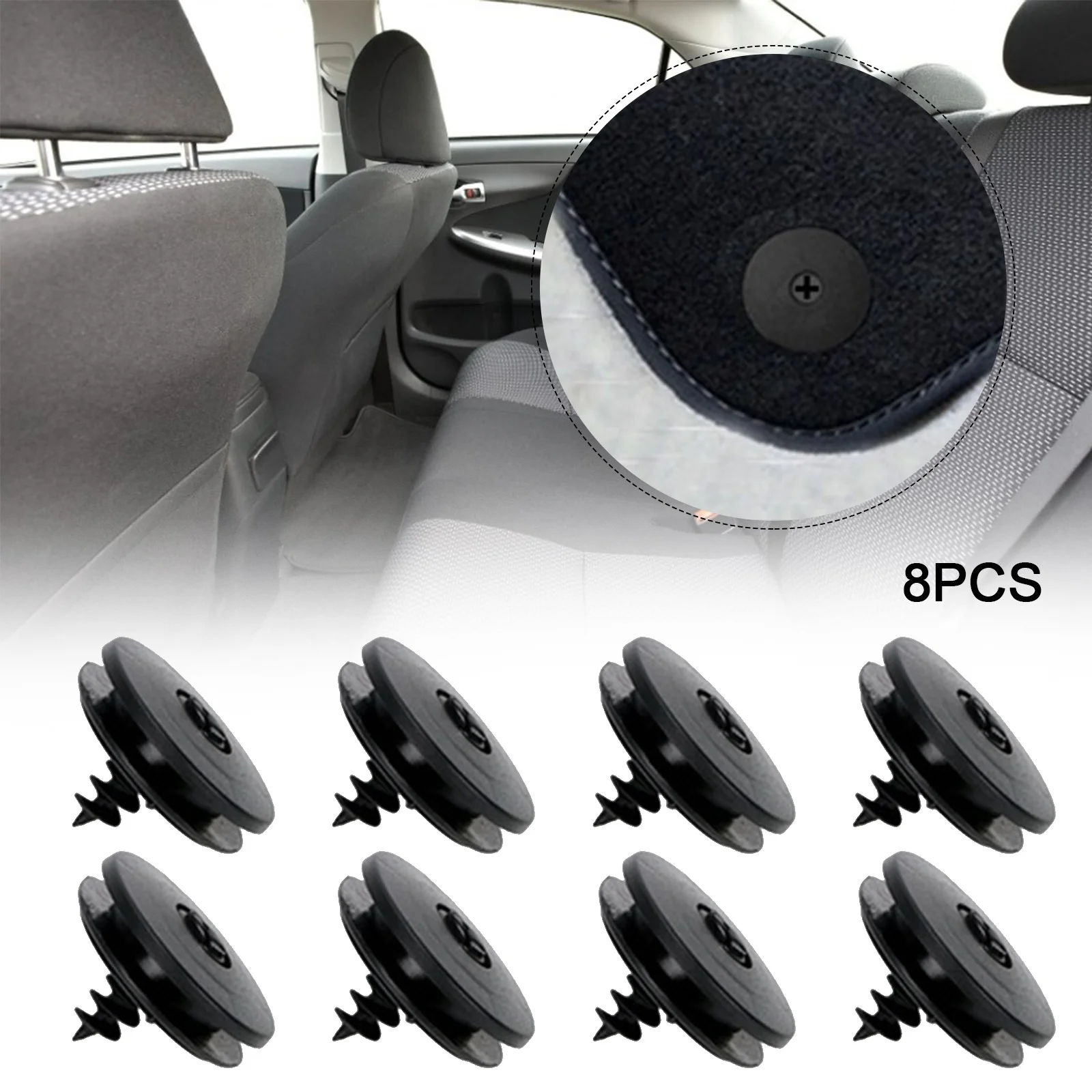

8pcs Universal Car Floor Mat Clips Retention Holders Grips Carpet Fixing Clamps Buckles Anti Skid Fastener Retainer Resistant