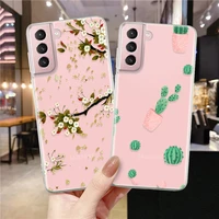 flower case for samsung galaxy s21 s10 s21 a51 a01 a40 s20 fe a03 m10s a20s s21ultra a71 a52 a12 protection shell bumper fundas