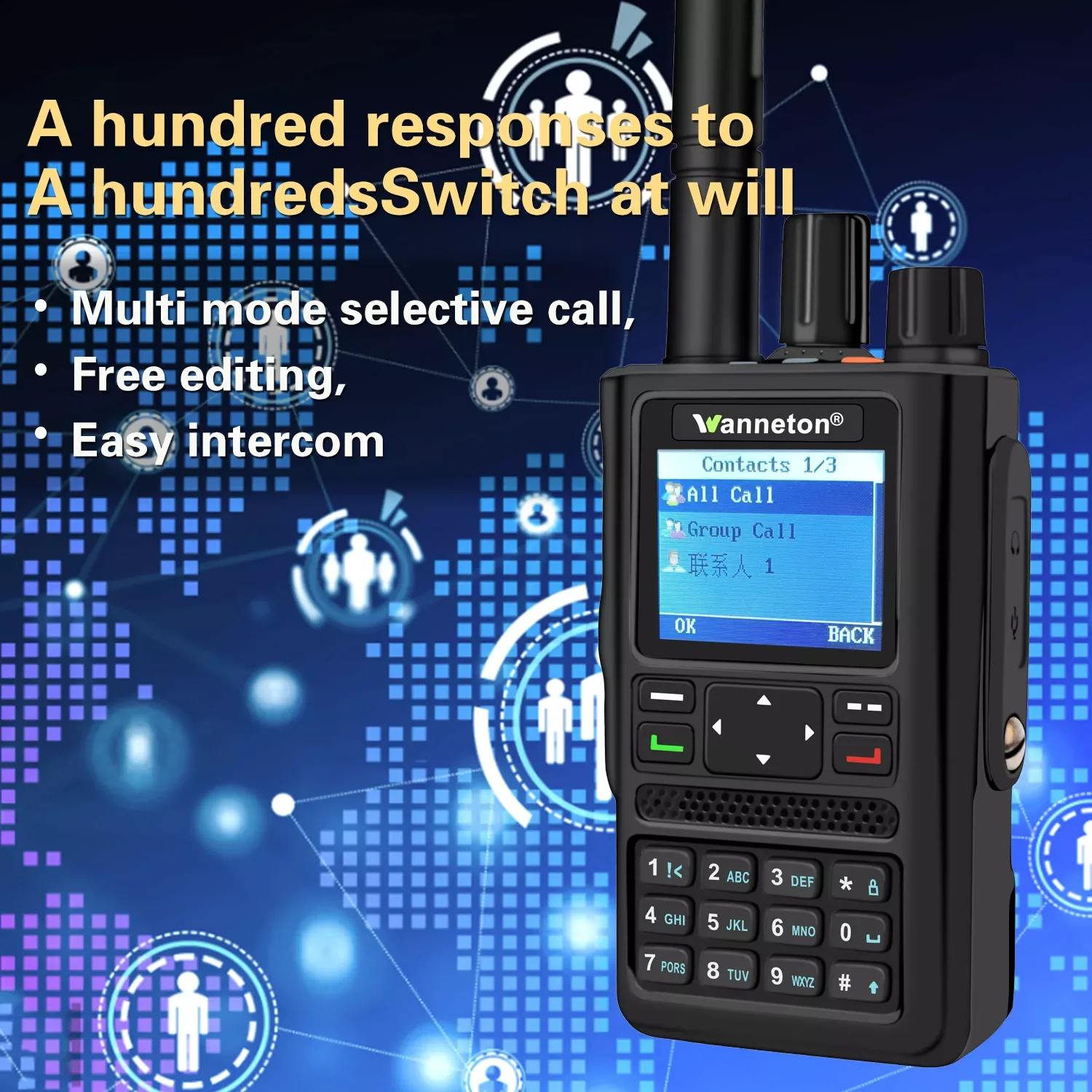 DP8800 UHF VHF DMR Digital Analog Walkie Talkie Ham Radio GPS APRS Recording Ranging function Two Way Radio Amateur enlarge