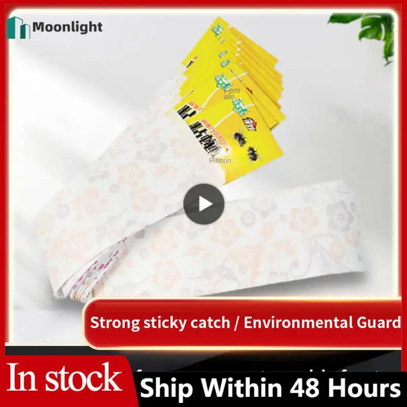 Безвредная клейкая бумага для мух, Трехлетняя Зеленая Муха, клейкая палочка для защиты окружающей среды, сильная липкая муха 5 × 50 см Безвредная клейкая бумага для мух, Трехлетняя Зеленая Муха, клейкая палочка для защиты окружающей среды, сильная липкая муха 5 × 50 см