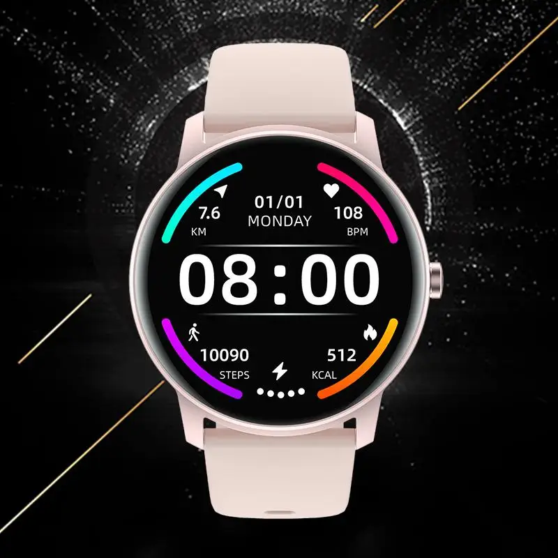 

Ultimate Round-Screen Sports Pedometer Bracelet: IP68 Waterproof Smart Watch with Blood Oxygen Pressure Sleep Monitoring