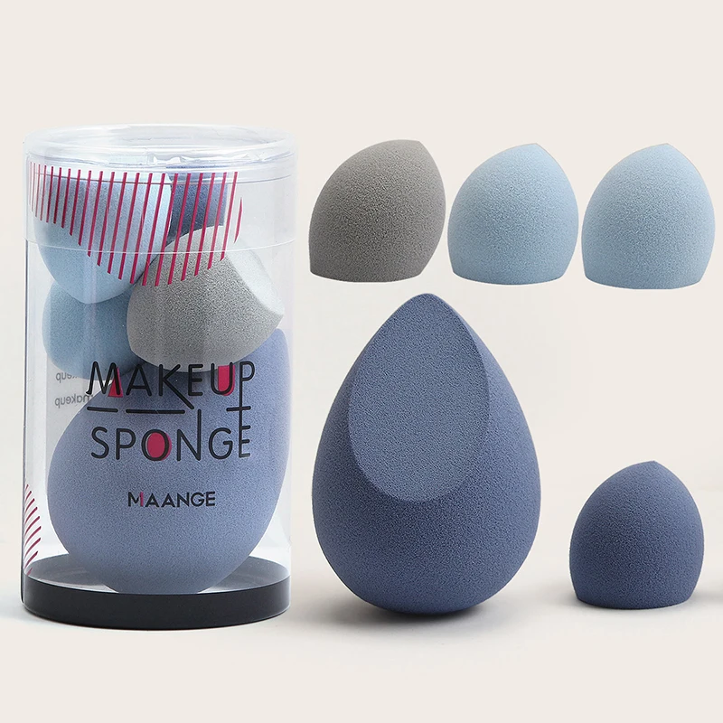 5-Pack Makeup Sponge Set Facial Beauty Puff Mini Beauty Egg 