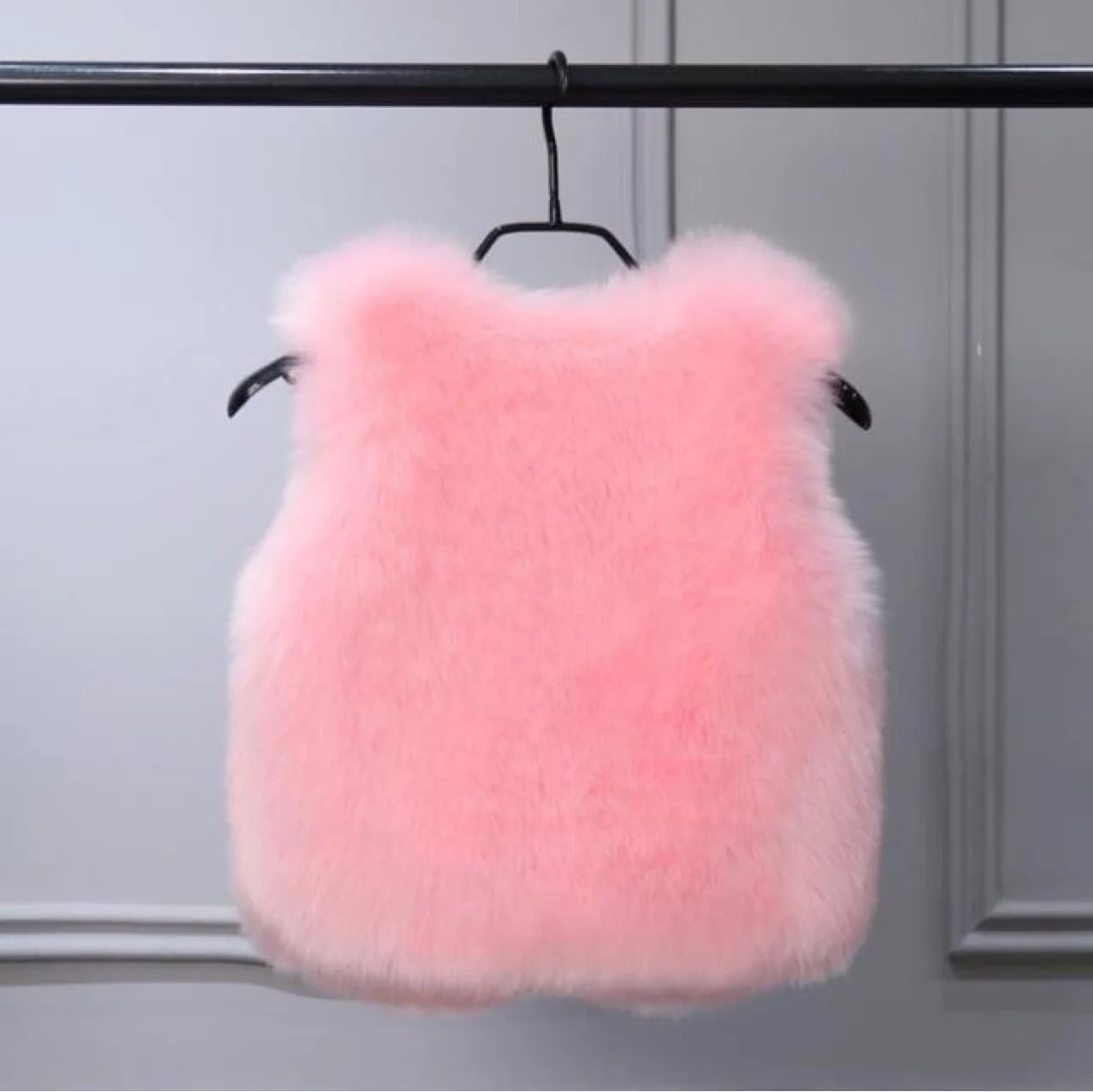 2022 children's fur vest autumn winter warm fur vest boys and girls winter fox hair Korean version