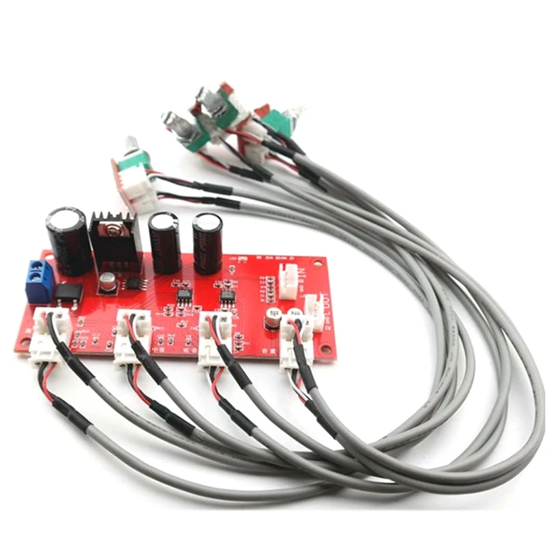 

Hot AD828 Stereo Preamp Amplifier Board Treble Middle Bass Volume Tone Control Pre-Amp Preamplifier Board Better Than NE5532