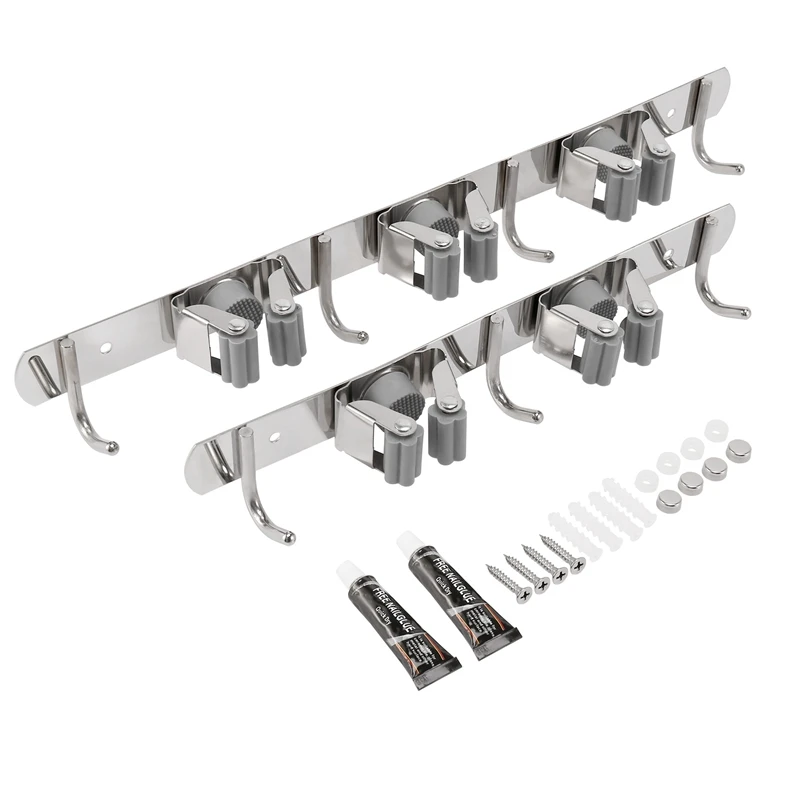 

2 шт., держатель для швабры, из нержавеющей стали