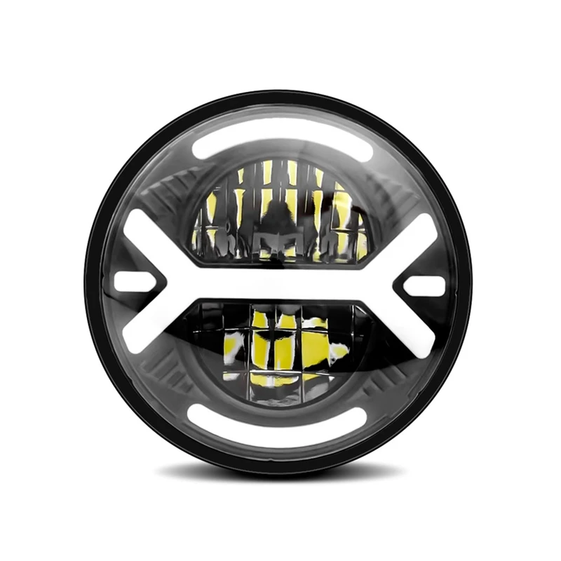 Мотоциклетная светодиодная фара 5 75 дюйма круглая для Sportster Dyna Softail Street Rod Bob