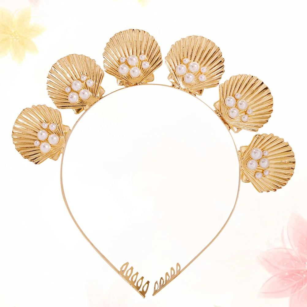 

Hair Clips Decoration Shell Headband European Hoop Alloy Hoops Bride