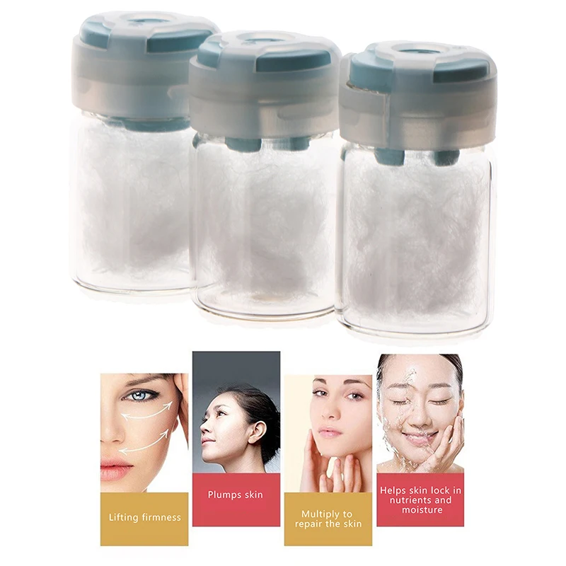 

5 Bottles Wrinkle Removal Moisturizer Firming Facial Serum Pure Collagen Ball Silk Protein Thread Ball Collagen