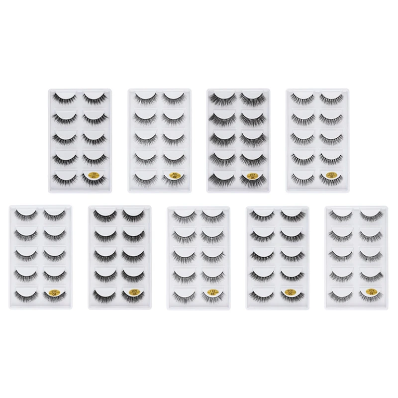 5 пар натуральных мягких 3D норковых накладных ресниц накладные ресницы ручной