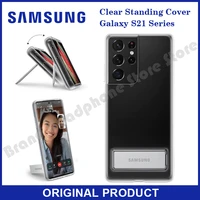 original samsung galaxy s21 ultra 5g s21 plus clear case with stand clear back case jdm clear stand case