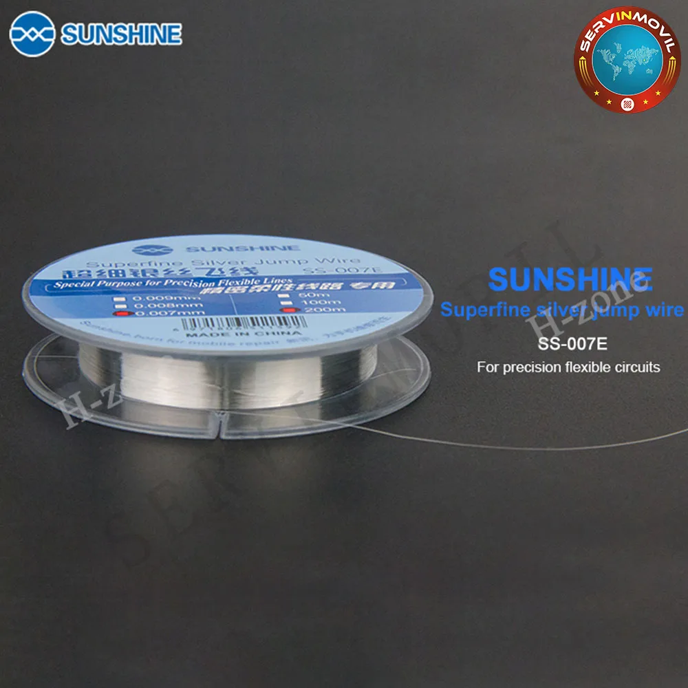 

SUNSHINE Ultra-fine Silver Wire Fly Line Flexible Circuit Dedicated 0.007mm 0.009mm Superfine Silver Jump Wire Line SS-007E
