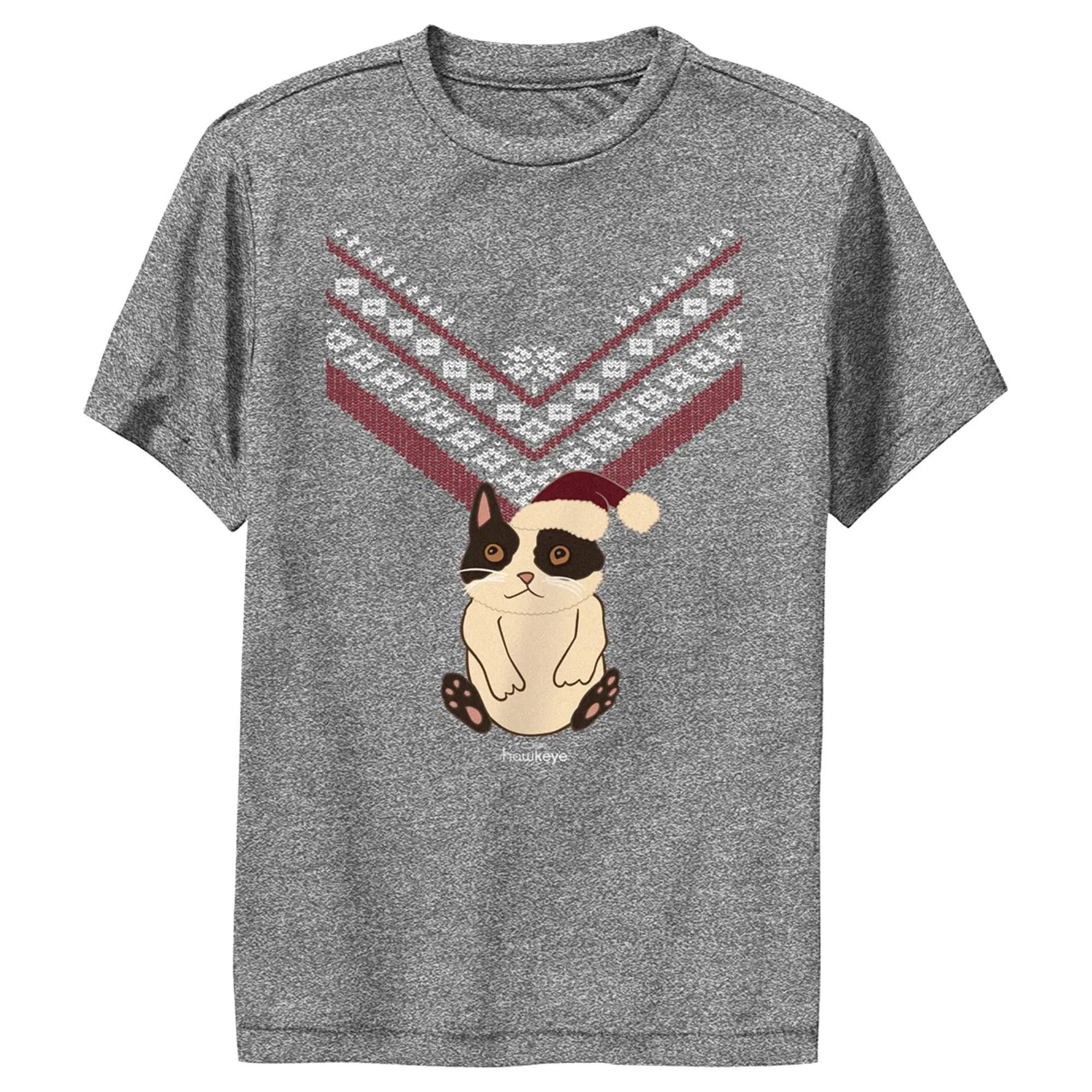 Детский Рождественский свитер с котом Hawkeye постер футболка для мальчиков
