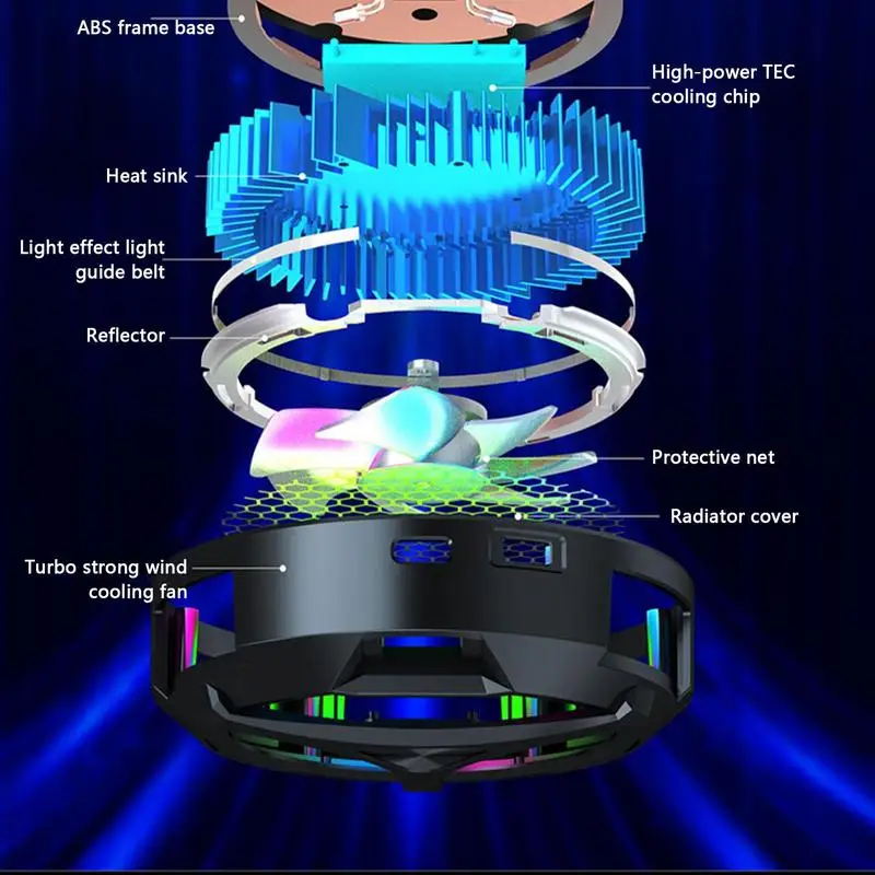 Охлаждающий вентилятор X42 для сотового телефона с термометром охладитель