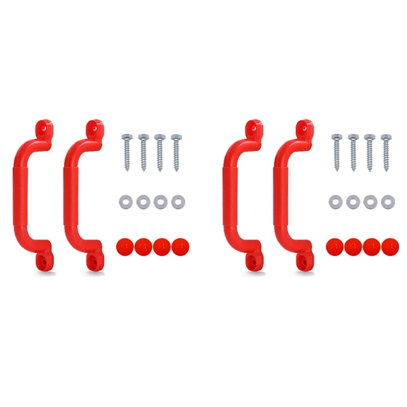 

2 Pair Children Playground Nonslip Handle Mounting Hardware Kits Climbing Frame Stair Handrail Swing Outdoor Sports Toy