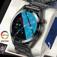 2022 new 454454 amoled screen smart watch bluetooth call local music smartwatch for men tws earphones