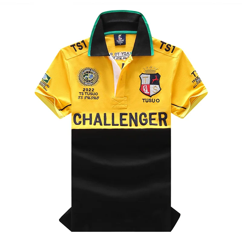 Мужская рубашка-поло S-6XL Высококачественная из 100% хлопка с короткими рукавами