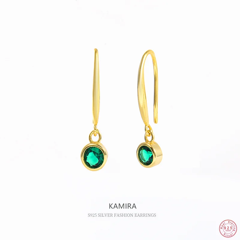 

Женские серьги-подвески из серебра 925 пробы, с цирконом