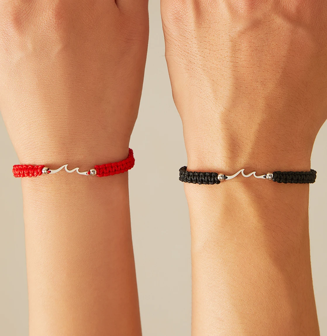 Волнистые одинаковые браслеты для пар лучший друг браслет дружбы Bff женщин и