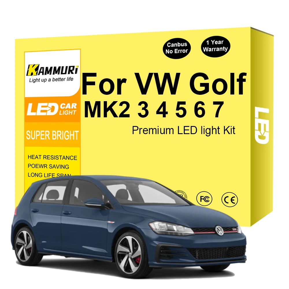 

Canbus Car Lighting For Volkswagen VW Golf 2 3 4 5 6 7 MK2 MK3 MK4 MK5 MK6 MK7 GTI GT Vehicle LED Interior Map Dome Trunk Light